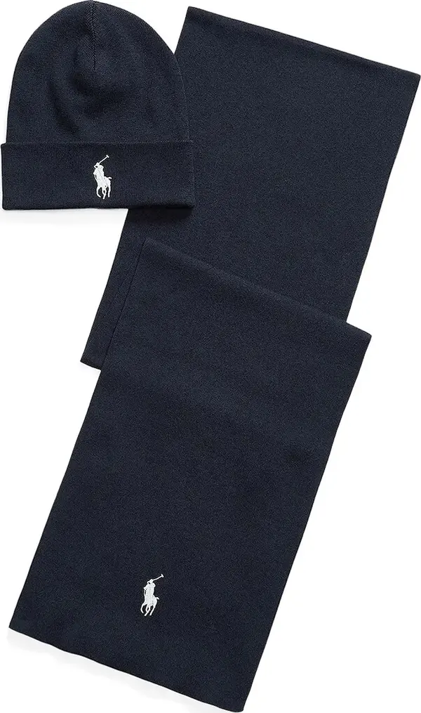 Polo Ralph Lauren Pamučna kapa i šal Polo Ralph Lauren