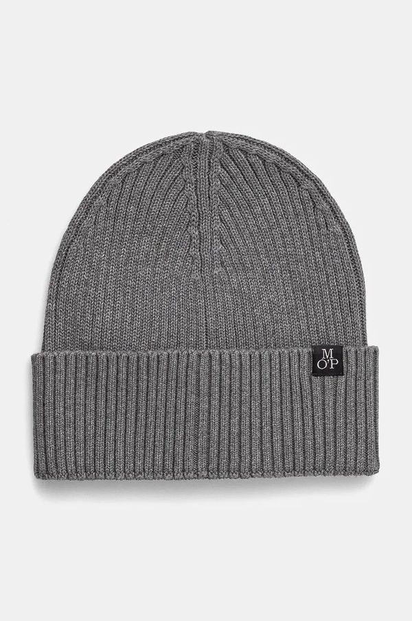 Marc O'Polo Pamučna kapa Marc O'Polo boja: siva, pamučna, 429502201116