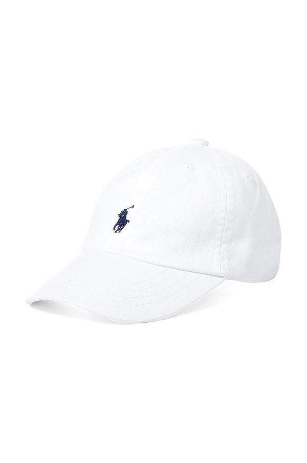 Polo Ralph Lauren Pamučna kapa Polo Ralph Lauren boja bijela