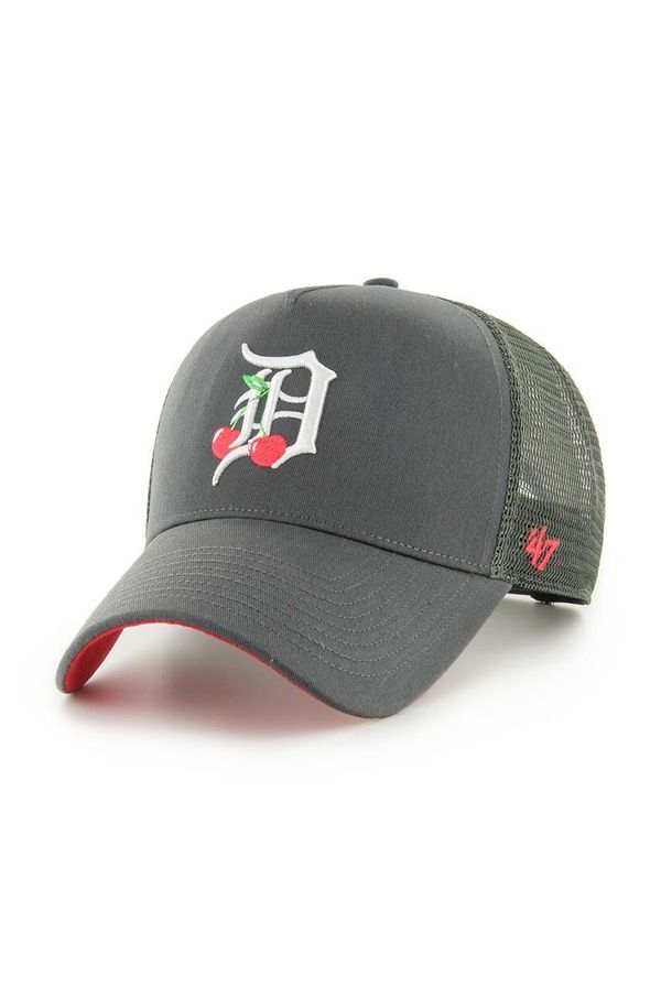 47 brand Pamučna kapa sa šiltom 47 brand MLB Detroit Tigers boja: siva, s aplikacijom, B-ICNDT09CTP-CC