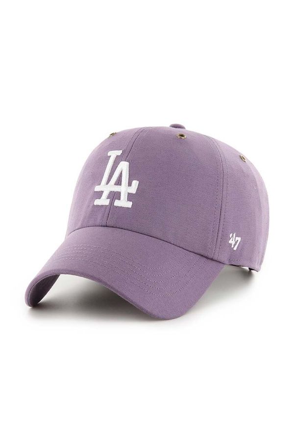 47 brand Pamučna kapa sa šiltom 47 brand MLB Los Angeles Dodgers boja: ljubičasta, s aplikacijom, B-PTLSD12GWS-II