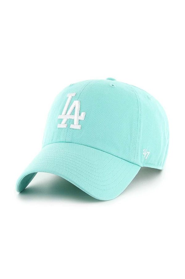 47 brand Pamučna kapa sa šiltom 47 brand MLB Los Angeles Dodgers boja: zelena, s aplikacijom, B-NLRGW12GWS-TFA
