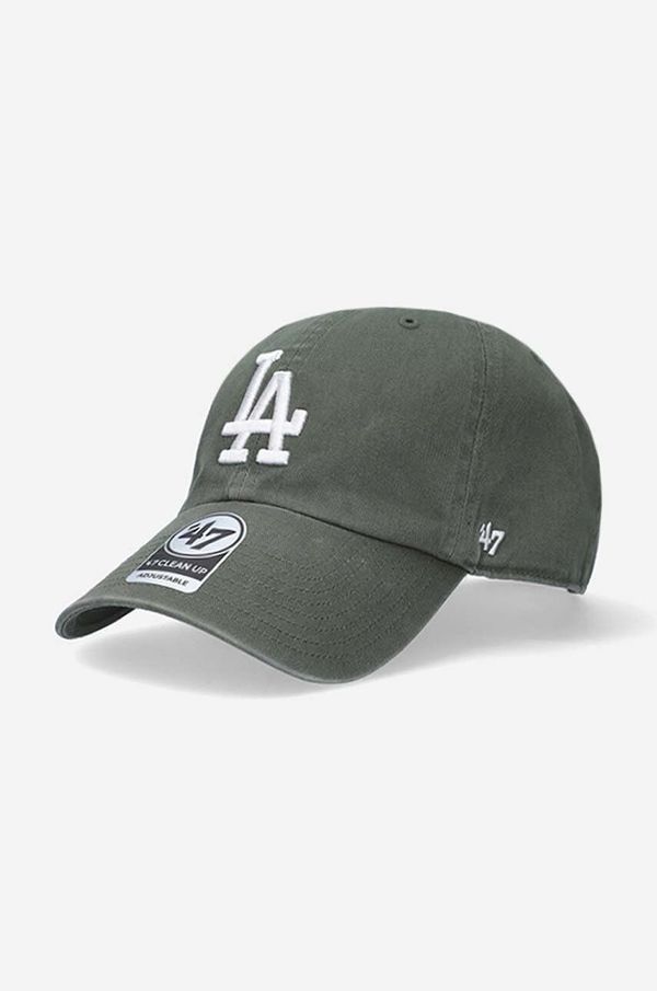 47 brand Pamučna kapa sa šiltom 47 brand MLB Los Angeles Dodgers boja: zelena, s aplikacijom