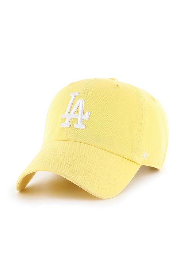 47 brand Pamučna kapa sa šiltom 47 brand MLB Los Angeles Dodgers boja: žuta, s aplikacijom