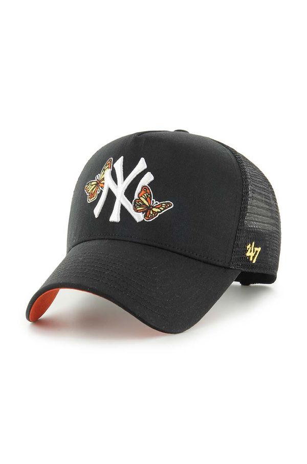 47 brand Pamučna kapa sa šiltom 47 brand MLB New York Yankees boja: crna, s aplikacijom, B-ICNDT17CTP-BK