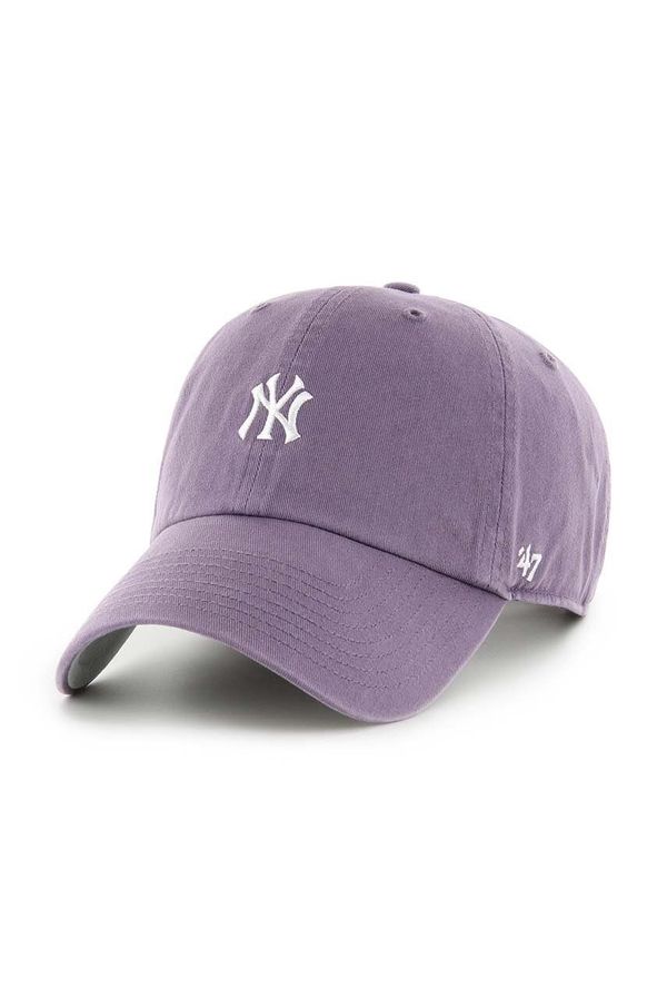 47 brand Pamučna kapa sa šiltom 47 brand MLB New York Yankees boja: ljubičasta, s aplikacijom, B-BSRNR17GWS-IIA
