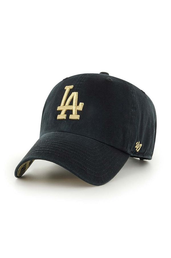 47brand Pamučna kapa sa šiltom 47brand MLB Los Angeles Dodgers boja: crna, s aplikacijom