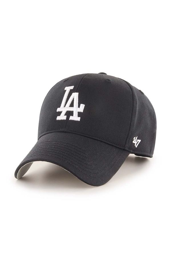 47brand Pamučna kapa sa šiltom 47brand MLB Los Angeles Dodgers boja: crna, s aplikacijom