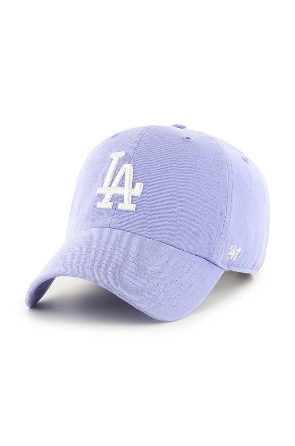 47brand Pamučna kapa sa šiltom 47brand MLB Los Angeles Dodgers boja: ljubičasta, s aplikacijom