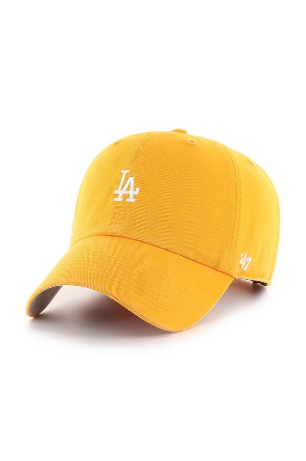 47brand Pamučna kapa sa šiltom 47brand MLB Los Angeles Dodgers boja: žuta, s aplikacijom