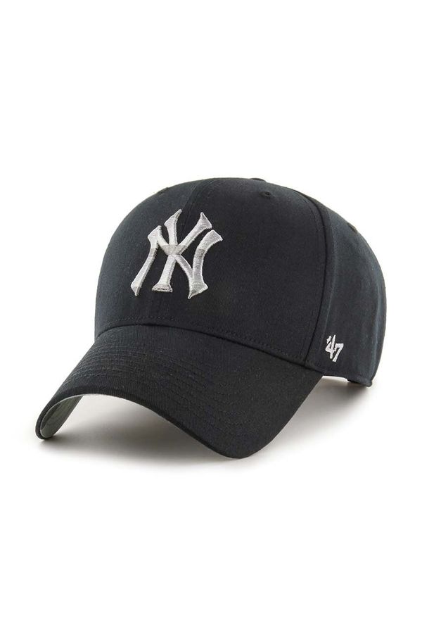 47brand Pamučna kapa sa šiltom 47brand MLB New York Yankees boja: crna, s aplikacijom