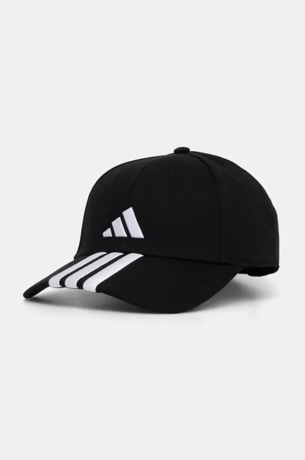 adidas Pamučna kapa sa šiltom adidas BBALL 3S CAP NL boja: crna, s aplikacijom, JG1072