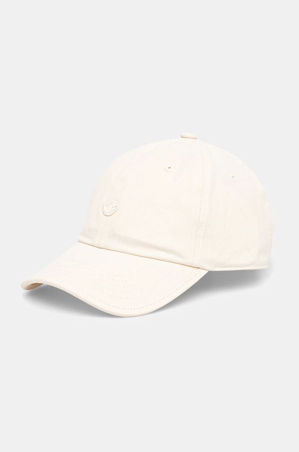 adidas Originals Pamučna kapa sa šiltom adidas Originals boja: bež, bez uzorka, IL4884