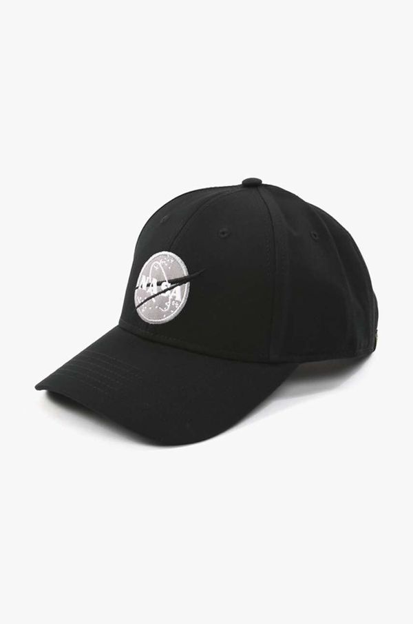 Alpha Industries Pamučna kapa sa šiltom Alpha Industries Nasa Cap boja: crna, s aplikacijom, 186903.03-black