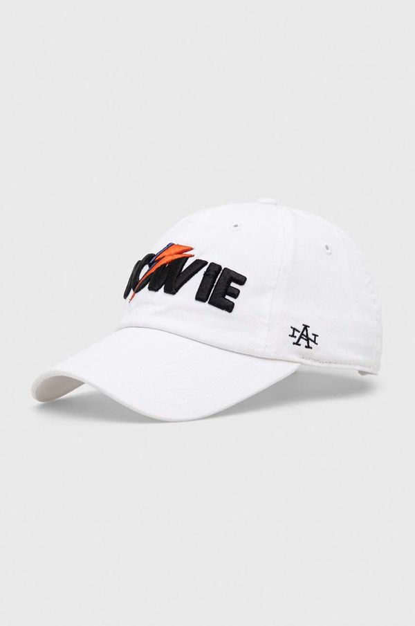 American Needle Pamučna kapa sa šiltom American Needle David Bowie boja: bijela, s aplikacijom