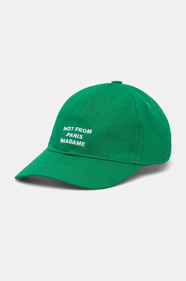 Drôle de Monsieur Pamučna kapa sa šiltom Drôle de Monsieur La Casquette Slogan boja: zelena, s aplikacijom, E-CP151-CO138-GN