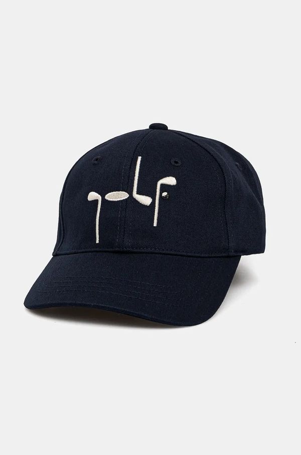 EA7 Emporio Armani Pamučna kapa sa šiltom EA7 Emporio Armani boja: tamno plava, s aplikacijom, 4F300.245121