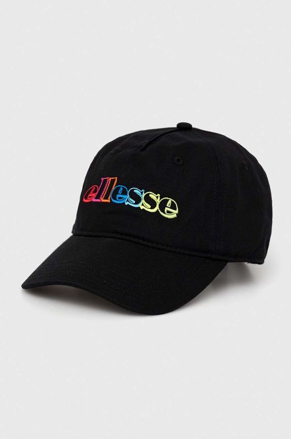 Ellesse Pamučna kapa sa šiltom Ellesse boja: crna, s tiskom, SARA3012-BLACK