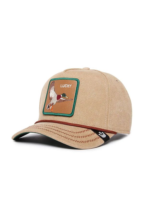 Goorin Bros Pamučna kapa sa šiltom Goorin Bros Lucky Duck boja: bež, s aplikacijom, 101-1520