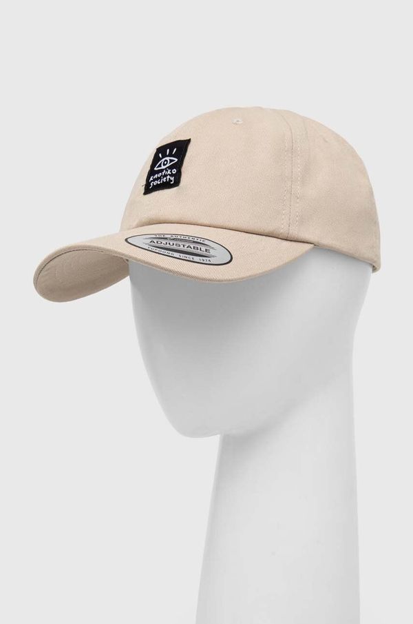 Kaotiko Pamučna kapa sa šiltom Kaotiko boja: bež, s aplikacijom, AP001-01-1528