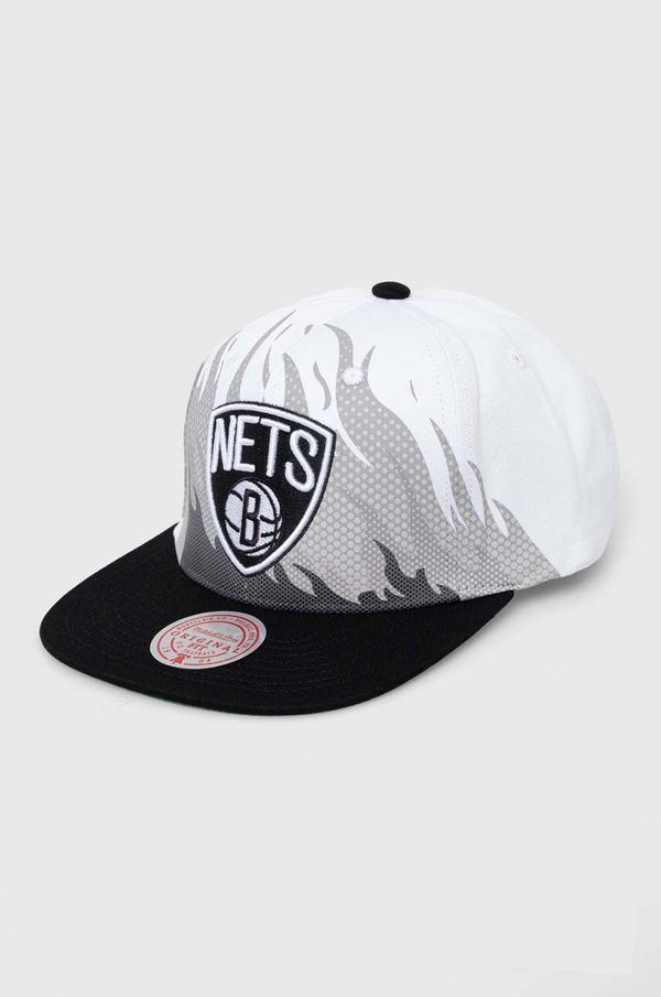 Mitchell&Ness Pamučna kapa sa šiltom Mitchell&Ness BROOKLYN NETS boja: bijela, s uzorkom