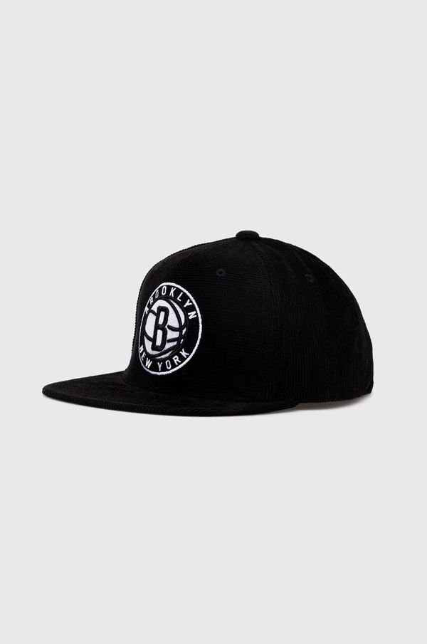 Mitchell&Ness Pamučna kapa sa šiltom Mitchell&Ness BROOKLYN NETS boja: crna, s aplikacijom