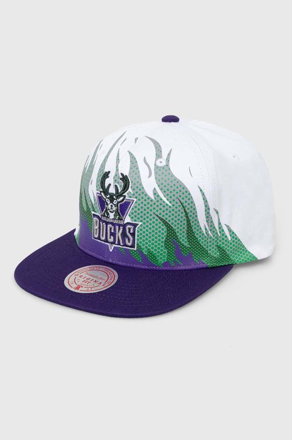 Mitchell&Ness Pamučna kapa sa šiltom Mitchell&Ness MILWAUKEE BUCKS boja: bijela, s uzorkom