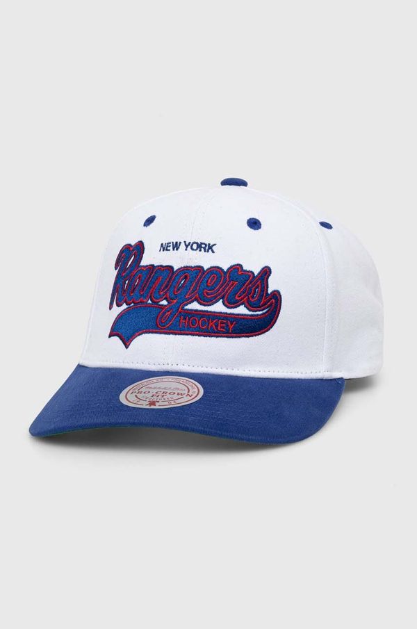 Mitchell&Ness Pamučna kapa sa šiltom Mitchell&Ness NHL NEW YORK RANGERS boja: bijela, s aplikacijom