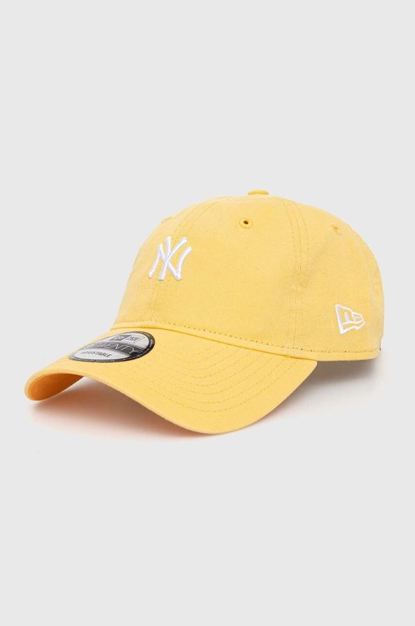New Era Pamučna kapa sa šiltom New Era boja: žuta, s aplikacijom, NEW YORK YANKEES