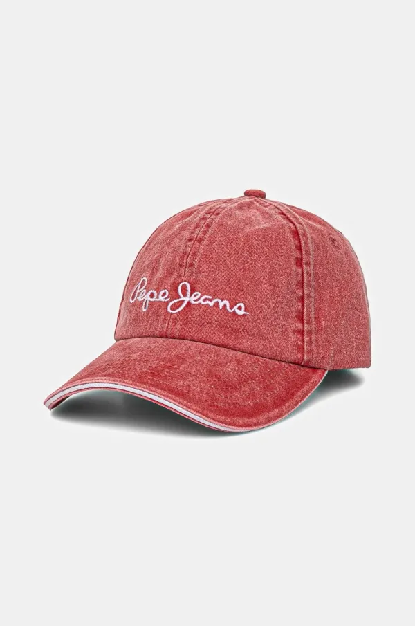 Pepe Jeans Pamučna kapa sa šiltom Pepe Jeans WEI CAP boja: ružičasta, s aplikacijom, PL040364