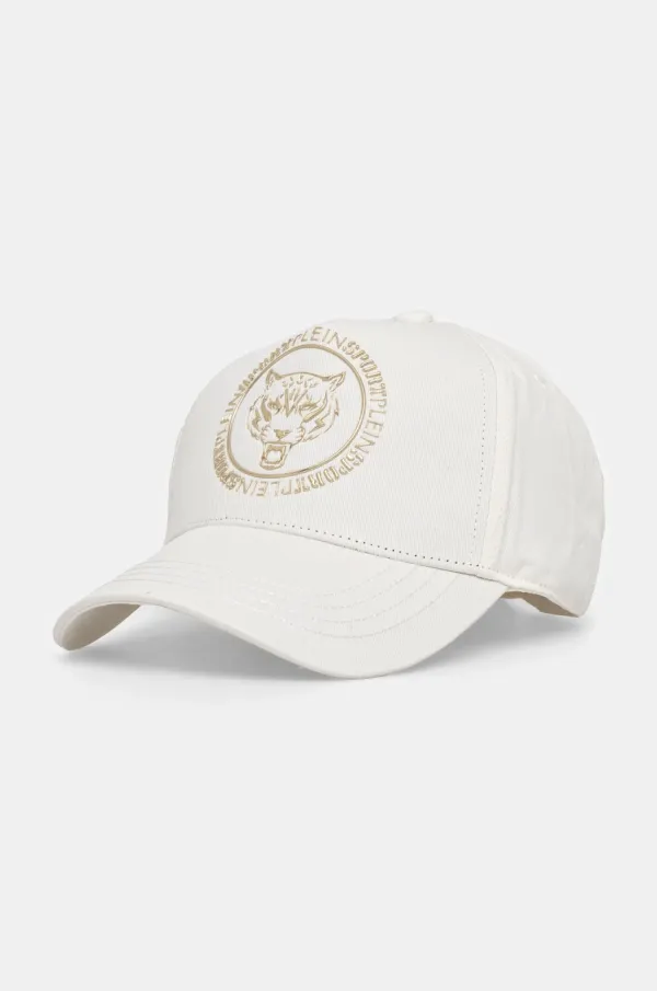 Plein Sport Pamučna kapa sa šiltom PLEIN SPORT boja: bež, s tiskom, SADA UAC0498 STE003N