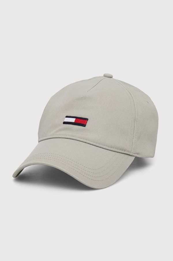Tommy Jeans Pamučna kapa sa šiltom Tommy Jeans boja: siva, s aplikacijom