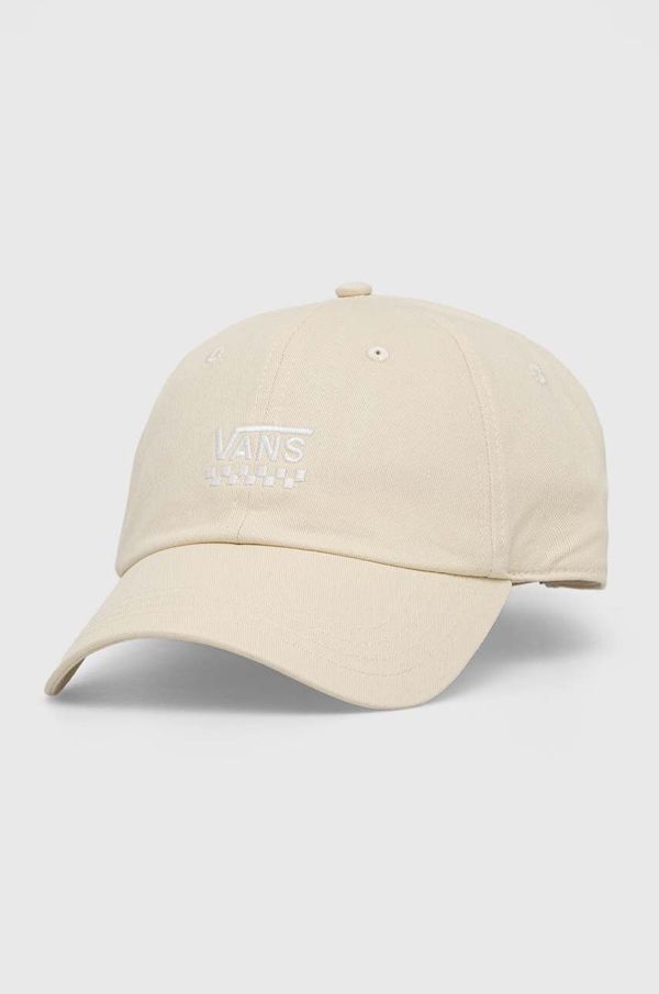 Vans Pamučna kapa sa šiltom Vans boja: bež, s aplikacijom