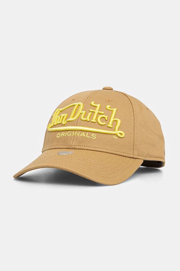 Von Dutch Pamučna kapa sa šiltom Von Dutch DB SEATTLE boja: bež, s aplikacijom, 7030515