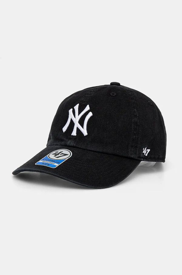 47 brand Pamučna kapa sa šiltom za bebe 47 brand MLB New York Yankees boja: crna, s aplikacijom, B-NLRGW17GWS-BKC_KIDS