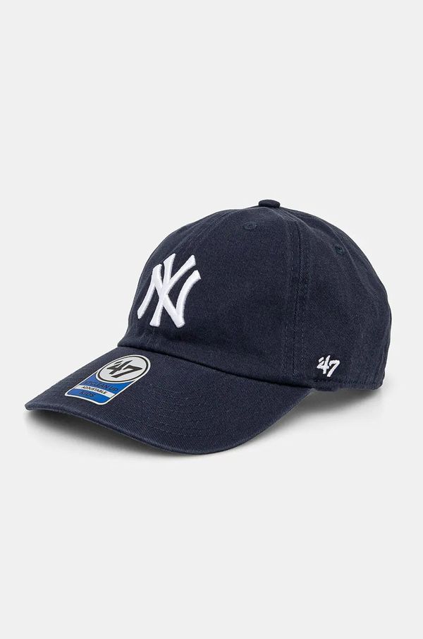 47 brand Pamučna kapa sa šiltom za bebe 47 brand MLB New York Yankees boja: tamno plava, s aplikacijom, B-RGW17GWS-NY_KIDS