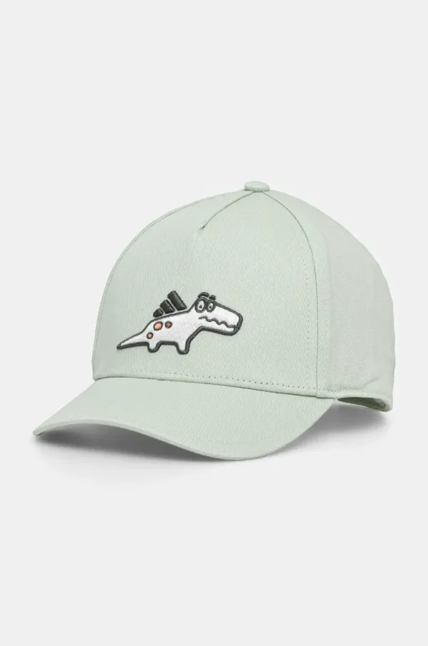 adidas Performance Pamučna kapa sa šiltom za bebe adidas Performance boja: zelena, s aplikacijom, JD5821