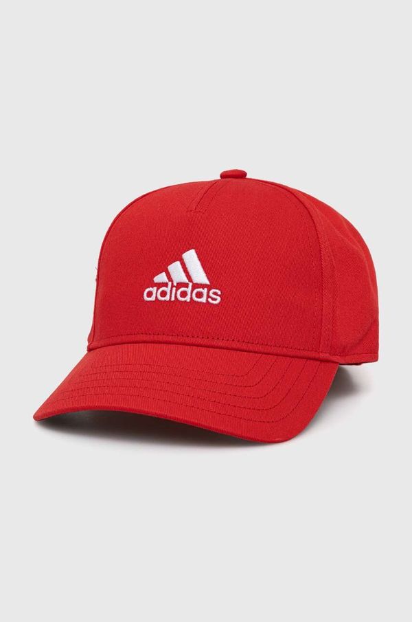 adidas Performance Pamučna kapa sa šiltom za bebe adidas Performance LK CAP boja: crvena, s aplikacijom, IY5421