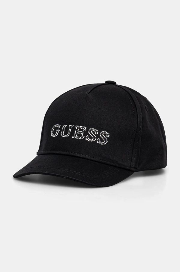 Guess Pamučna kapa sa šiltom za bebe Guess boja: crna, s aplikacijom, J5RZ40 WO08O