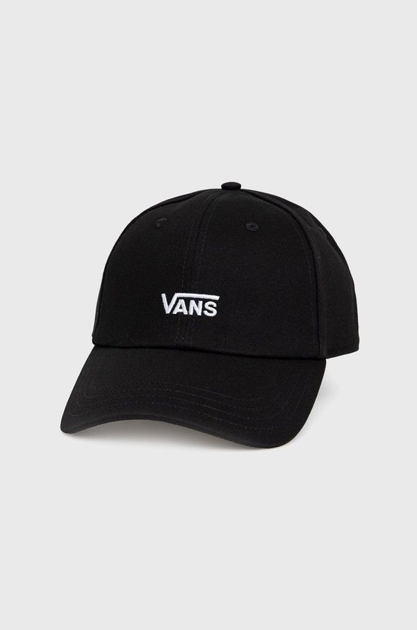 Vans Pamučna kapa Vans boja: crna, s aplikacijom, VN0A4UM9Y281-BLACKWHITE