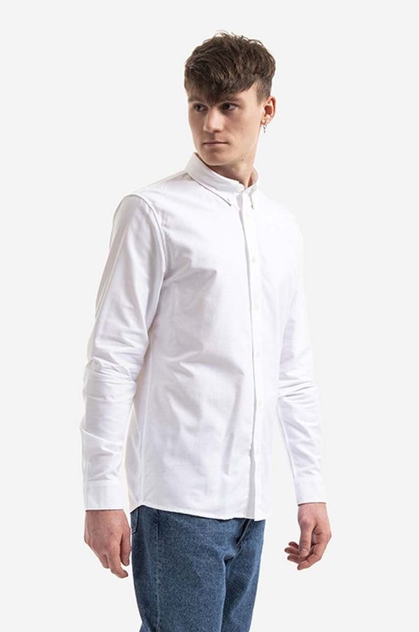 A.P.C. Pamučna košulja A.P.C. Chemise Greg za muškarce, boja: bijela, regular, s klasičnim ovratnikom, COECK.H12499-WHITE