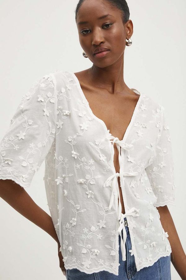 Answear Lab Pamučna košulja Answear Lab za žene, boja: bijela, regular