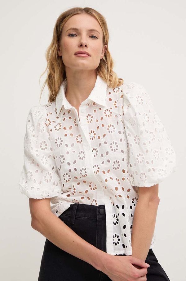 Answear Lab Pamučna košulja Answear Lab za žene, boja: bijela, regular, s klasičnim ovratnikom