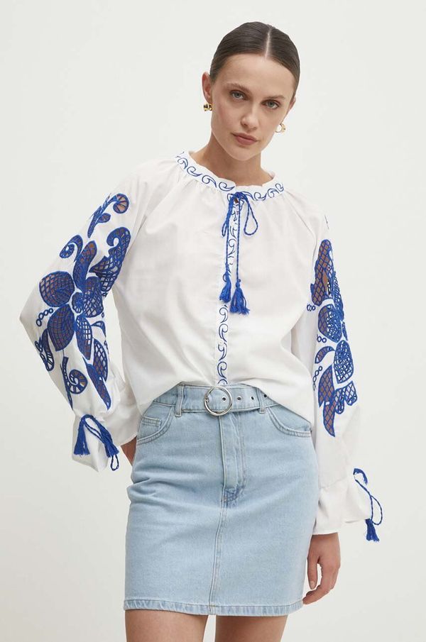 Answear Lab Pamučna košulja Answear Lab za žene, boja: bijela, relaxed