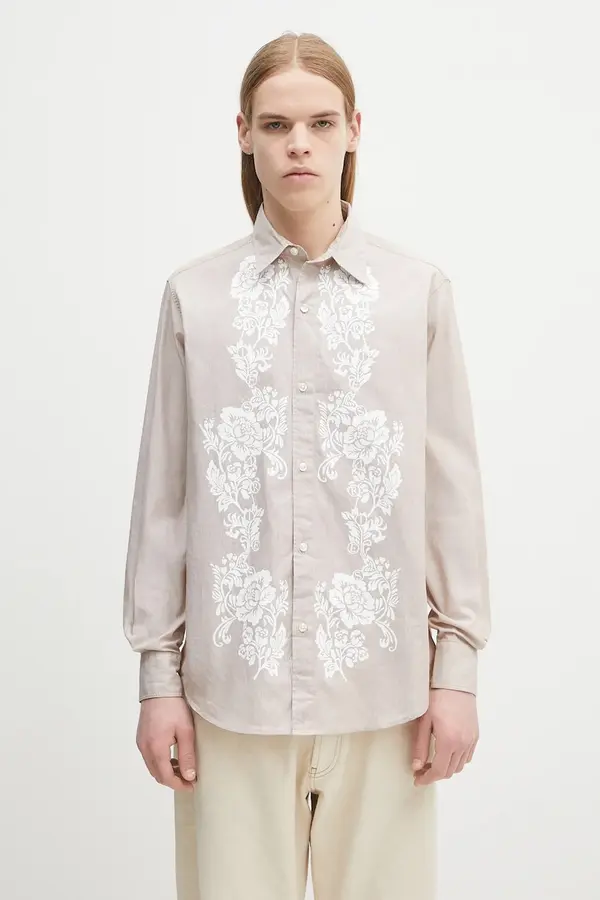 Aries Pamučna košulja Aries Lace Overprinted Poplin Shirt