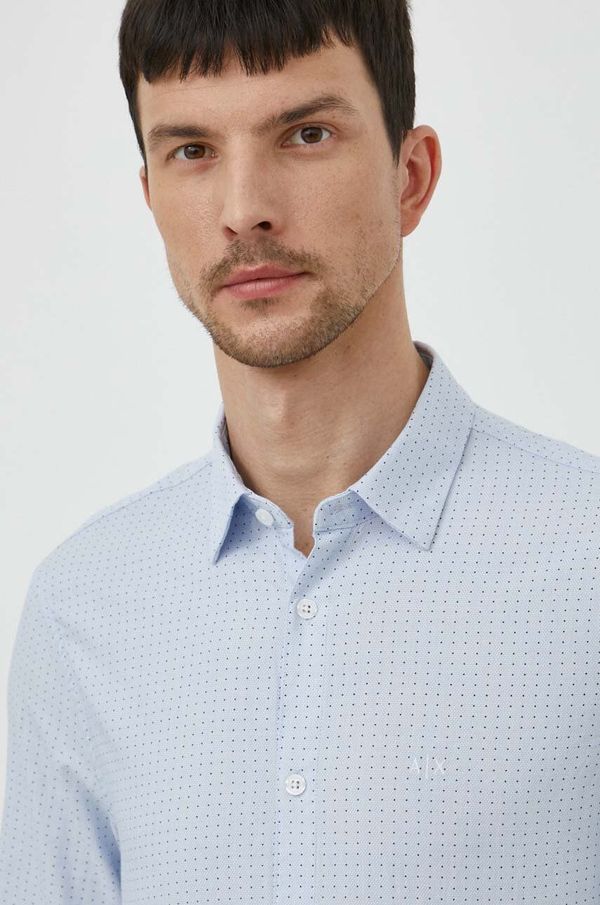 Armani Exchange Pamučna košulja Armani Exchange za muškarce, regular, s klasičnim ovratnikom