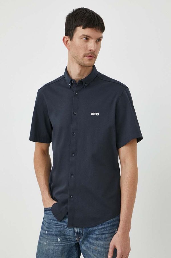 Boss Green Pamučna košulja Boss Green za muškarce, regular, s button-down ovratnikom, 50512005