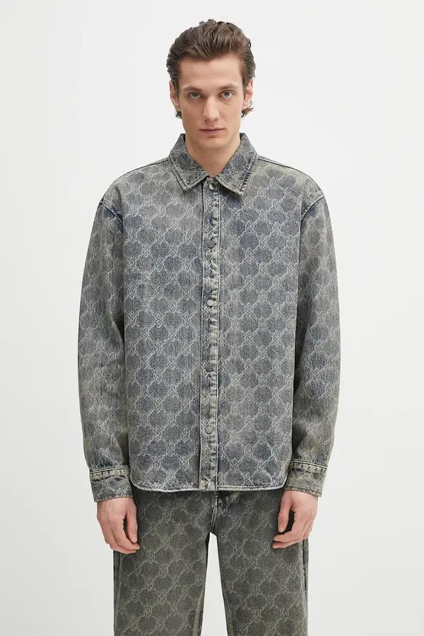 Daily Paper Pamučna košulja Daily Paper Shield Laser Denim Shirt
