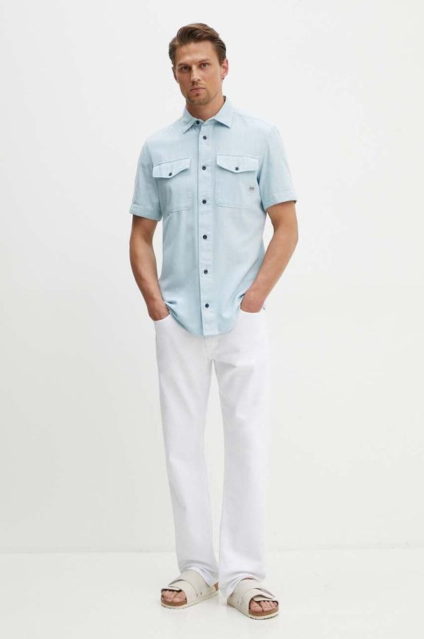 G-Star Raw Pamučna košulja G-Star Raw za muškarce, slim, s klasičnim ovratnikom, D19751-D454