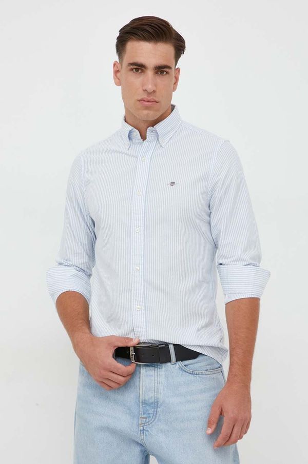 Gant Pamučna košulja Gant za muškarce, regular, s button-down ovratnikom